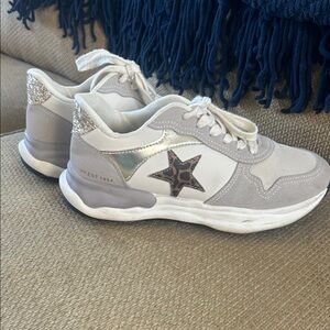 Vintage Havana Gray,Gold & Cheetah Star Sneakers